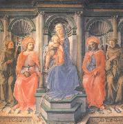 Fra Filippo Lippi Madonna and Child Enthroned with Sts Francis,Damian,Cosmas and Anthony of Padua oil painting picture wholesale
